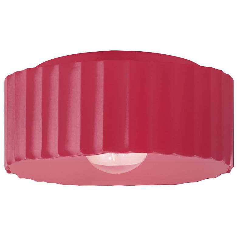 Image 1 Radiance 13"W Cerise Large Gear Outdoor Flush.Mount