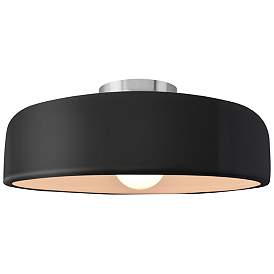 Image1 of Radiance 13"W Gloss Black Frame Brushed Nickel Medium Spire Semi.Flush
