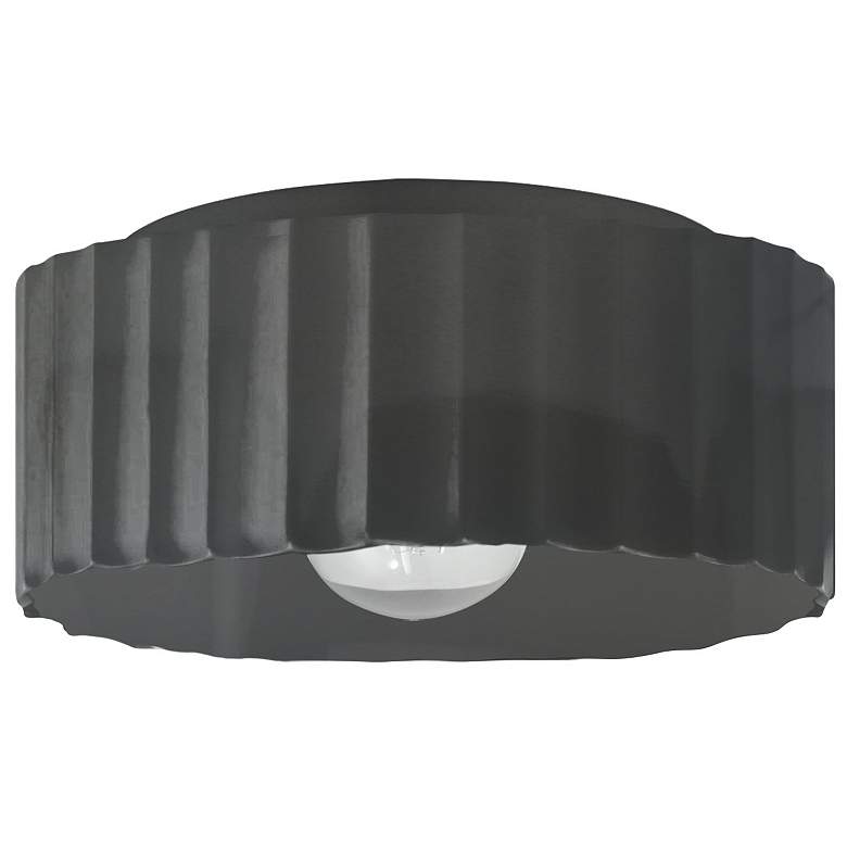 Image 1 Radiance 13"W Gloss Grey Large Gear Flush.Mount