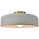 Radiance 13"W Matte White Frame Brushed Brass Metal Medium Spire Semi.
