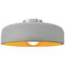 Radiance 13"W Matte White/Gold Frame Brushed Nickel Spire LED Semi.Flu