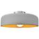 Radiance 13"W Matte White/Gold Frame Brushed Nickel Spire LED Semi.Flu