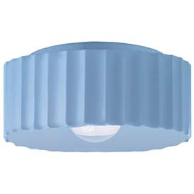Image1 of Radiance 13"W Sky Blue Large Gear Outdoor Flush.Mount