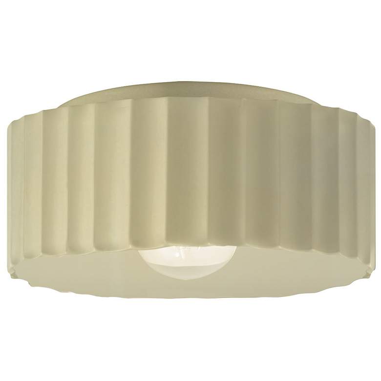 Image 1 Radiance 13"W Vanilla Gloss Large Gear Flush.Mount