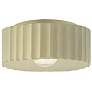 Radiance 13"W Vanilla Gloss Large Gear Outdoor Flush.Mount
