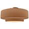 Radiance 14.5"W Adobe Frame Brushed Brass Metal Medium Tier Semi.Flush