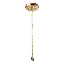 Image2 of Radiance 14.5"W Bisque Frame Brushed Brass Tier Beige Twisted Pendant more views
