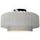 Radiance 14.5"W Bisque Frame Matte Black Medium Tier Pleated LED Semi.