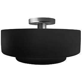 Image1 of Radiance 14.5"W Carbon Frame Brushed Nickel Medium Tier LED Semi.Flush