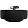 Radiance 14.5"W Carbon Frame Brushed Nickel Medium Tier LED Semi.Flush