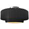 Radiance 14.5"W Carbon/Gold Frame Brushed Nickel Tier Pleated Semi.Flu