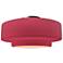 Radiance 14.5"W Cerise Frame Brushed Nickel Metal Medium Tier Semi.Flu