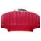 Radiance 14.5"W Cerise Frame Brushed Nickel Tier Pleated LED Semi.Flus