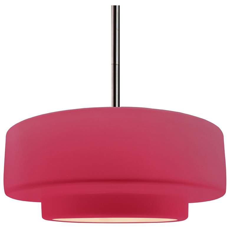Image 1 Radiance 14.5"W Cerise Frame Brushed Nickel Tier Rigid Stem Kit LED Pe