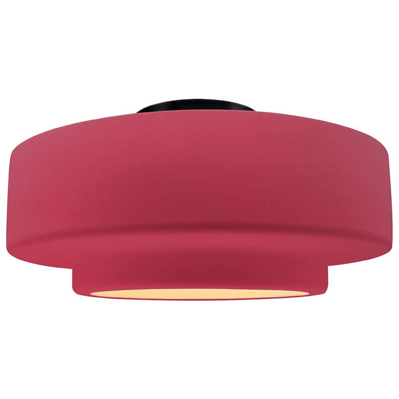 Image 1 Radiance 14.5"W Cerise Frame Matte Black Metal Medium Tier LED Semi.Fl