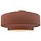Radiance 14.5"W Clay Frame Brushed Brass Metal Medium Tier Semi.Flush