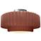 Radiance 14.5"W Clay Frame Brushed Nickel Medium Tier Pleated Semi.Flu