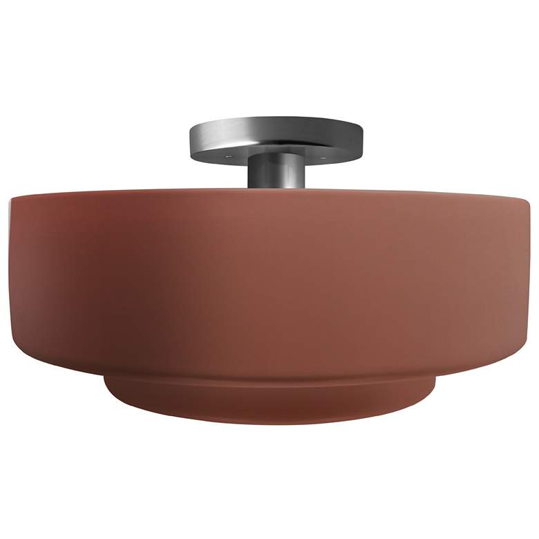 Image 1 Radiance 14.5"W Clay Frame Brushed Nickel Metal Medium Tier LED Semi.F