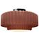 Radiance 14.5"W Clay Frame Matte Black Medium Tier Pleated LED Semi.Fl