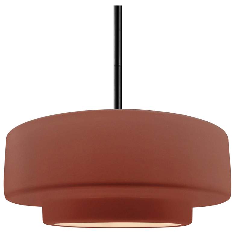 Image 1 Radiance 14.5"W Clay Frame Matte Black Tier Rigid Stem Kit LED Pendant