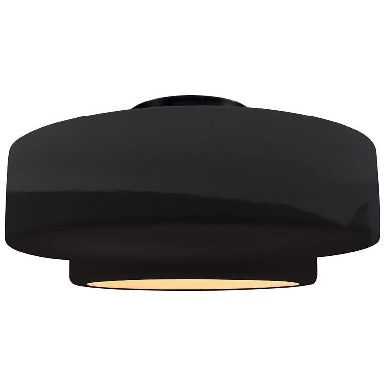 Image 1 Radiance 14.5"W Gloss Black Frame Matte Black Medium Tier LED Semi.Flu