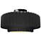 Radiance 14.5"W Gloss Black/White Frame Matte Black Tier Pleated Semi.