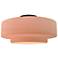 Radiance 14.5"W Gloss Blush Frame Matte Black Medium Tier LED Semi.Flu