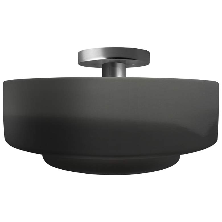 Image 1 Radiance 14.5"W Gloss Grey Frame Brushed Nickel Medium Tier LED Semi.F