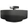 Radiance 14.5"W Gloss Grey Frame Brushed Nickel Medium Tier Semi.Flush