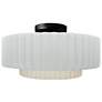 1_Radiance 14.5"W Gloss White Sided Frame Matte Black Tier Pleated Semi.
