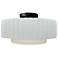 Radiance 14.5"W Gloss White Sided Frame Matte Black Tier Pleated Semi.