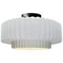 2_Radiance 14.5"W Gloss White Sided Frame Matte Black Tier Pleated Semi. more views