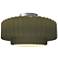 Radiance 14.5"W Matte Green Frame Brushed Nickel Tier Pleated Semi.Flu