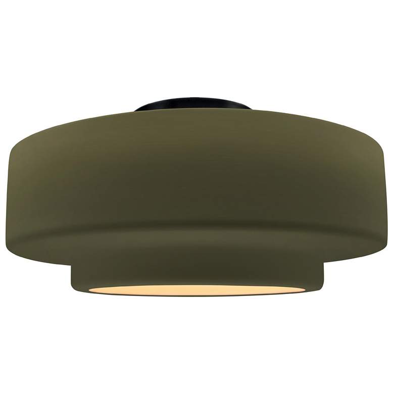 Image 1 Radiance 14.5"W Matte Green Frame Matte Black Medium Tier LED Semi.Flu