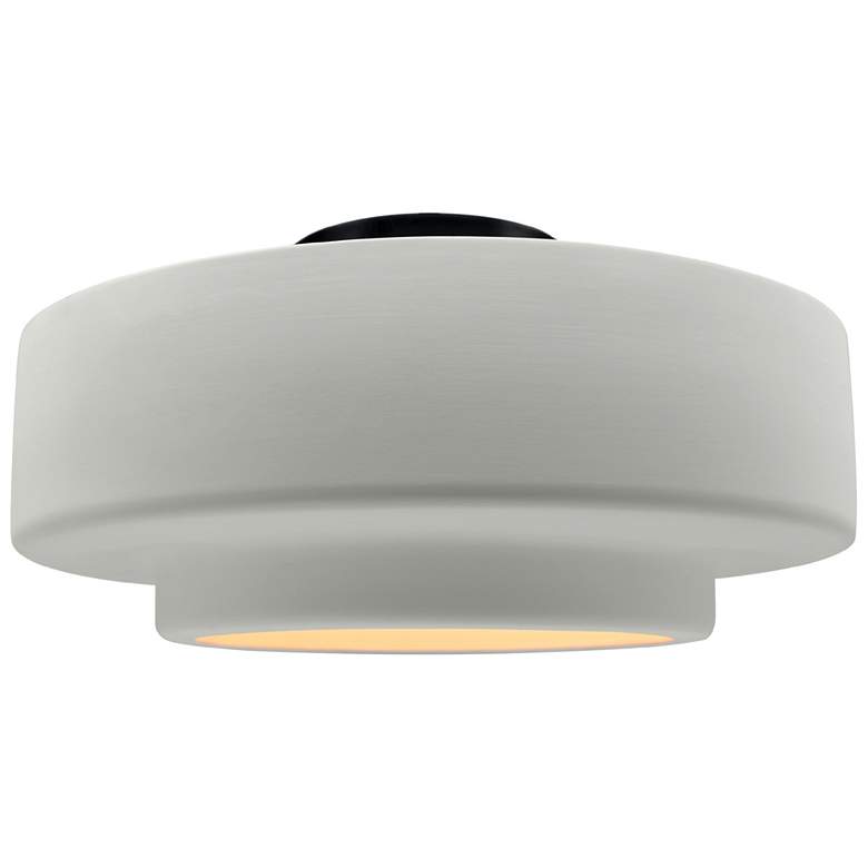 Image 1 Radiance 14.5"W Matte White Frame Matte Black Medium Tier LED Semi.Flu