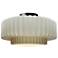 Radiance 14.5"W Matte White Frame Matte Black Tier Pleated LED Semi.Fl