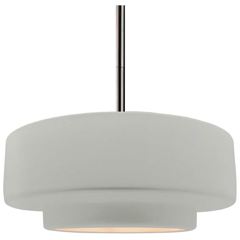 Image 1 Radiance 14.5"W Matte White Frame Nickel Tier Rigid Stem Kit LED Penda