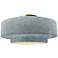 Radiance 14.5"W Medium Tier Polished Brass Semi.Flush w/ Concrete Shad