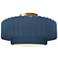 Radiance 14.5"W Midnight Frame Brushed Brass Tier Pleated LED Semi.Flu