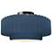 Radiance 14.5"W Midnight Frame Matte Black Medium Tier Pleated Semi.Fl