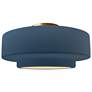 Radiance 14.5"W Midnight/White Frame Brushed Brass Medium Tier Semi.Fl