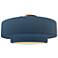 Radiance 14.5"W Midnight/White Frame Brushed Brass Medium Tier Semi.Fl