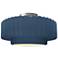 Radiance 14.5"W Midnight/White Frame Brushed Nickel Tier Pleated Semi.