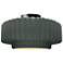 Radiance 14.5"W Pewter Green Frame Matte Black Tier Pleated LED Semi.F
