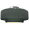 Radiance 14.5"W Pewter Green Frame Nickel Tier Pleated LED Semi.Flush