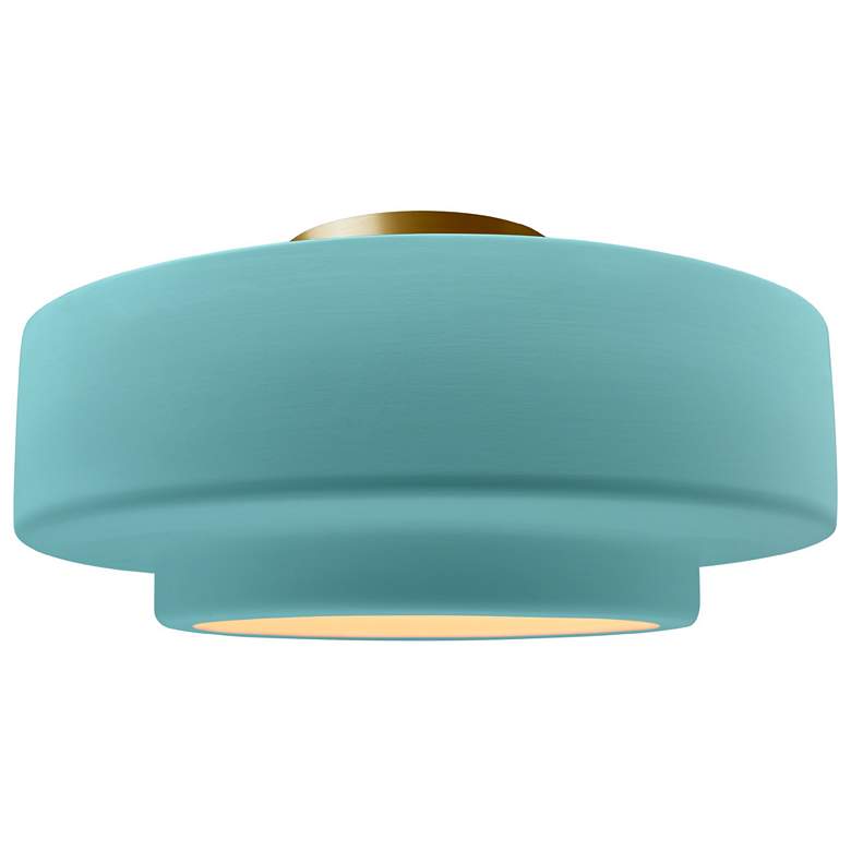 Image 1 Radiance 14.5"W Reflecting Pool Frame Brushed Brass Medium Tier Semi.F