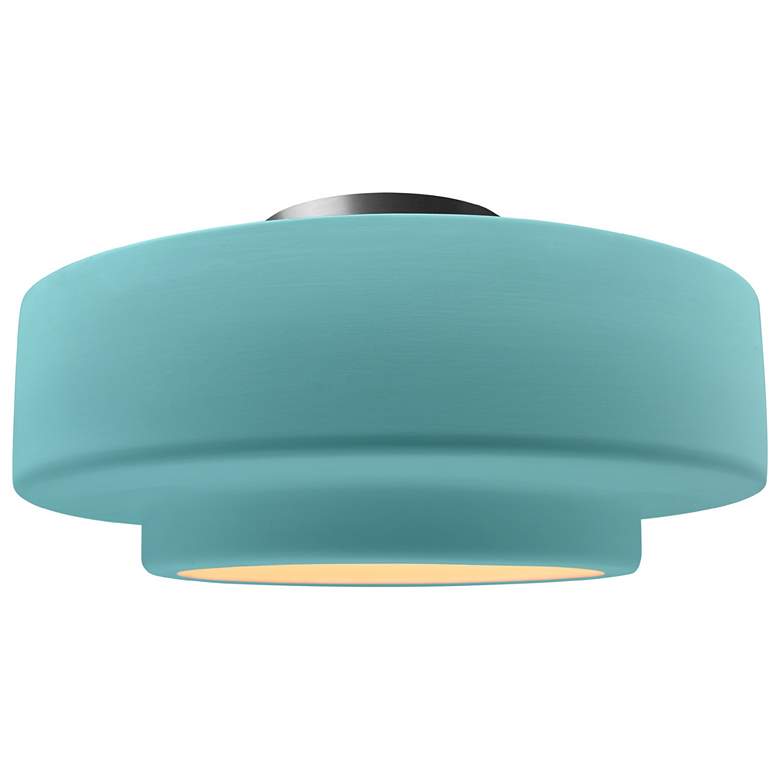 Image 1 Radiance 14.5"W Reflecting Pool Frame Brushed Nickel Medium Tier Semi.