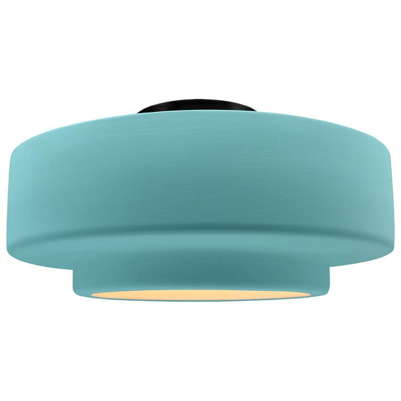 Image 1 Radiance 14.5"W Reflecting Pool Frame Matte Black Medium Tier Semi.Flu