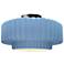 Radiance 14.5"W Sky Blue Frame Matte Black Medium Tier Pleated Semi.Fl