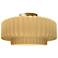 Radiance 14.5"W Yellow Frame Brushed Brass Medium Tier Pleated Semi.Fl